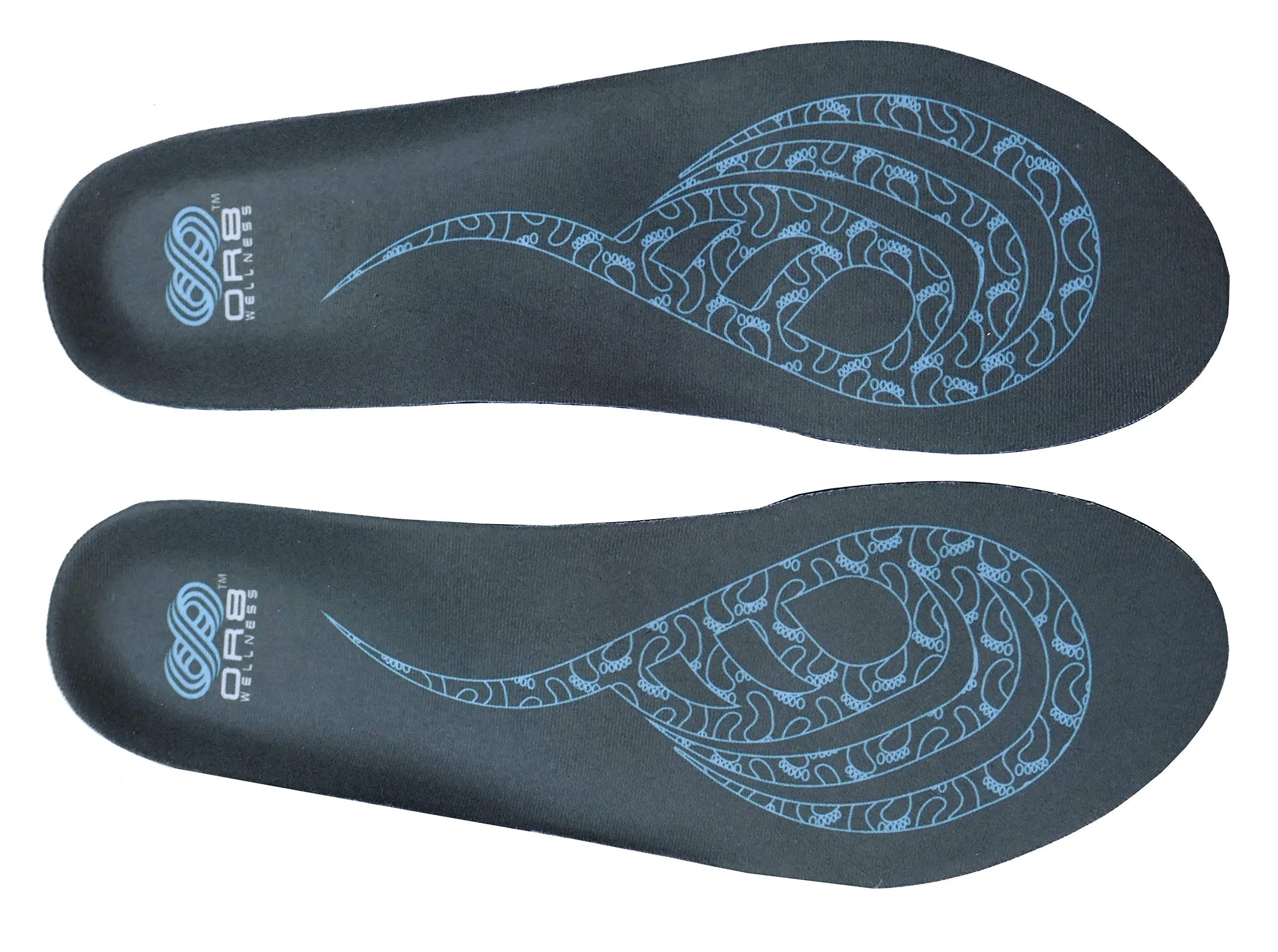 2 Pairs Plantar Fasciitis Orthotic Insoles Arch Support Shoe Boot Inserts Women Men Insole Flat Feet Insert ORTHO ACTIVE Series Medium 7-8.5