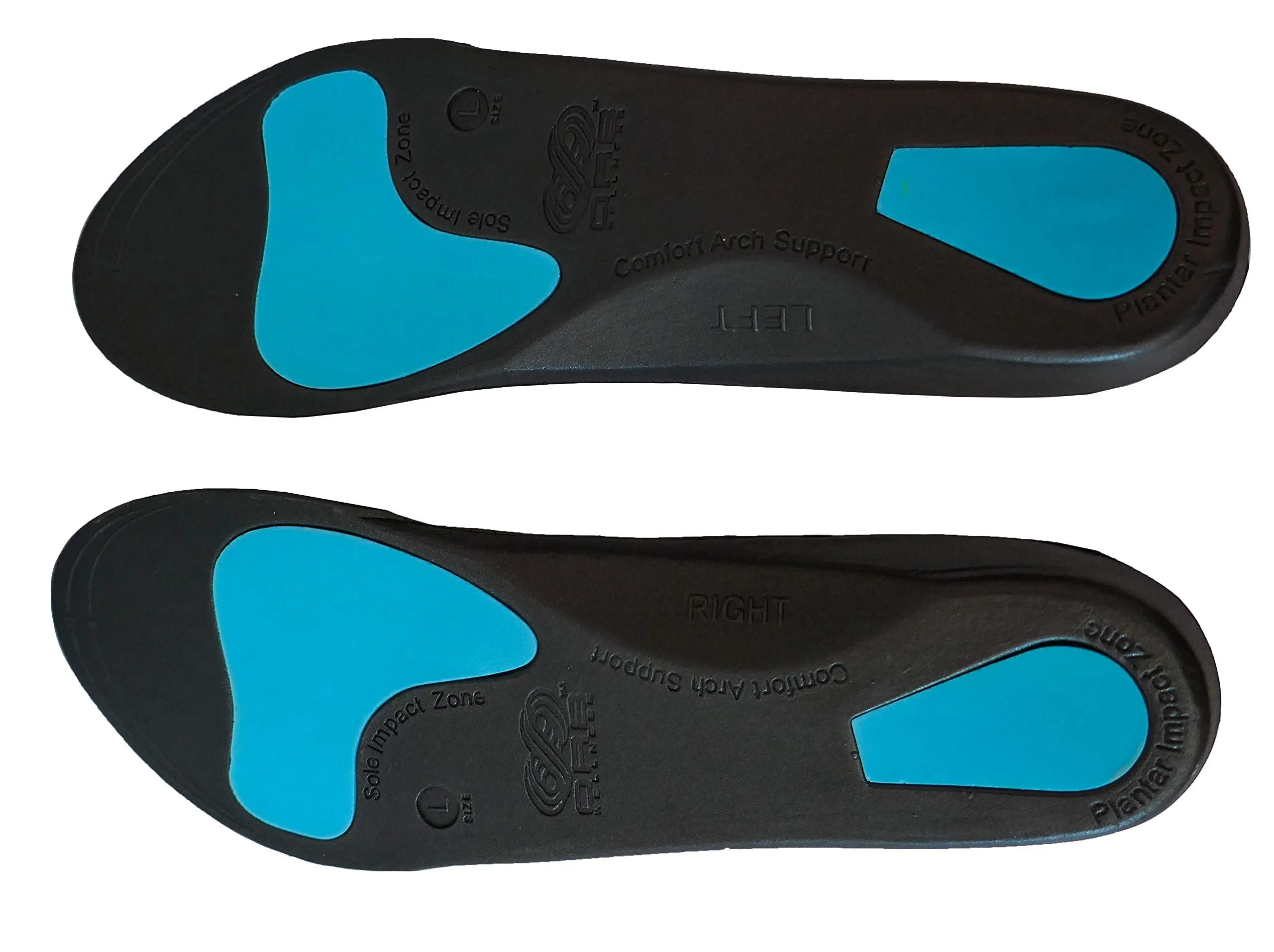 2 Pairs Plantar Fasciitis Orthotic Insoles Arch Support Shoe Boot Inserts Women Men Insole Flat Feet Insert ORTHO ACTIVE Series Medium 7-8.5