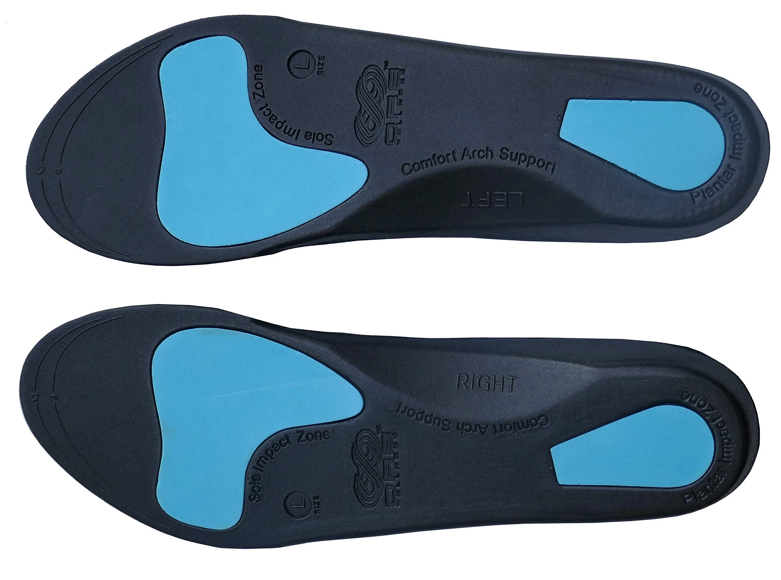 2 Pairs Plantar Fasciitis Orthotic Insoles Arch Support Shoe Boot Inserts Women Men Insole Flat Feet Insert ORTHO ACTIVE Series Small 5-6.5