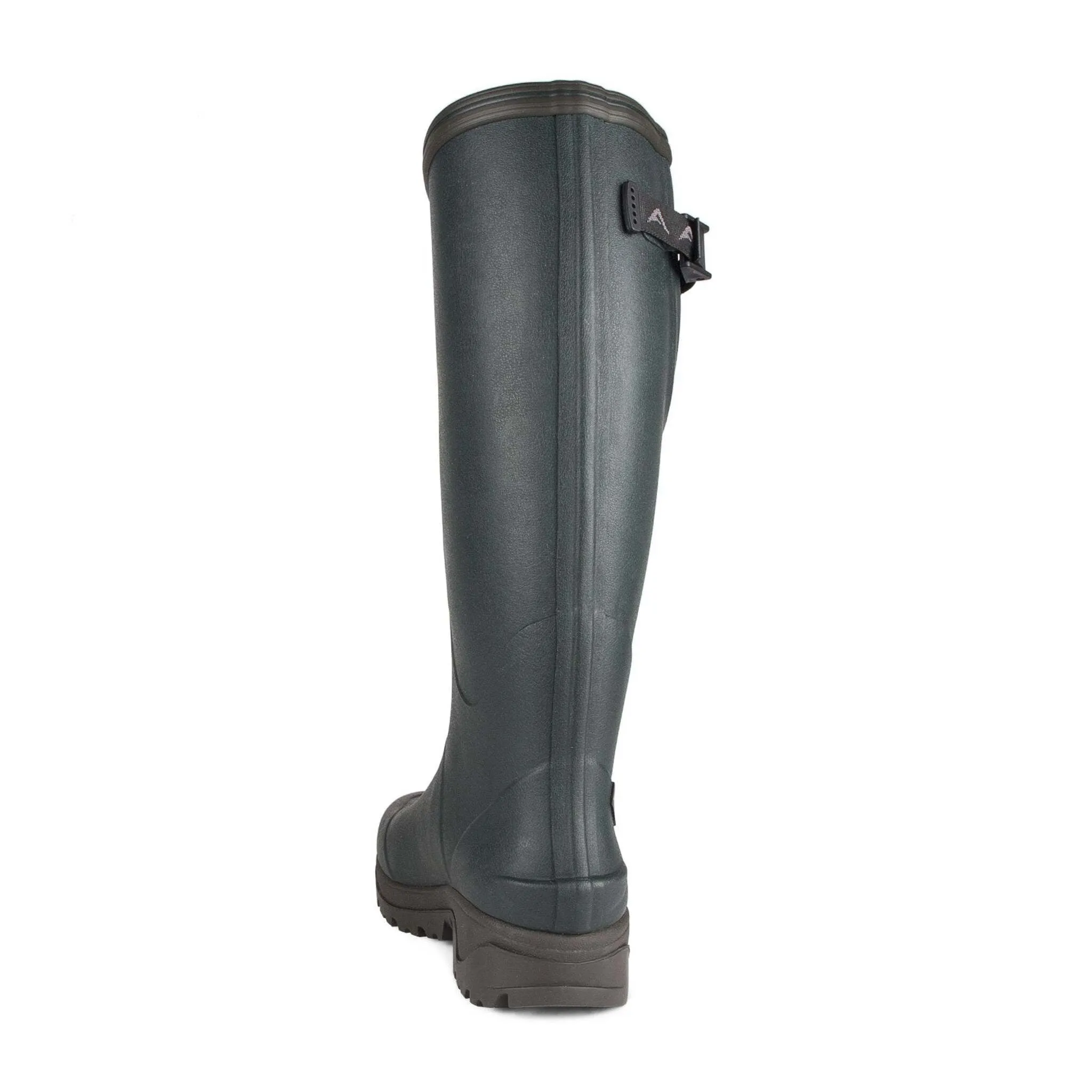 Acton Men's Rain Boots Tackle Plain Toe - Waterproof w/ Natural Rubber, Neoprene Lined, Shock-Absorbing EVA Outsole, Adjustable Strap | Sizes 7-13