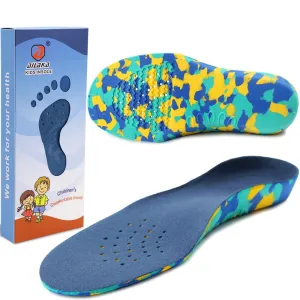 Ailaka Kids Orthotic Cushioning Arch Support Shoe Insoles, Children EVA Foam Inserts for Flat Feet, Plantar Fasciitis 2.5-5.5 M US Little Kid