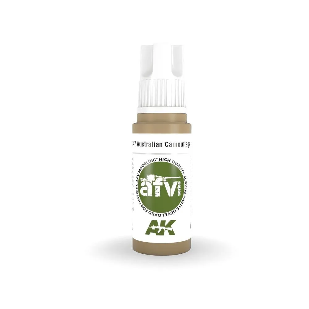 AK Interactive AK11347 AFV Series Australian Camouflage Brown Acrylic Paint 17ml 3rd Generation