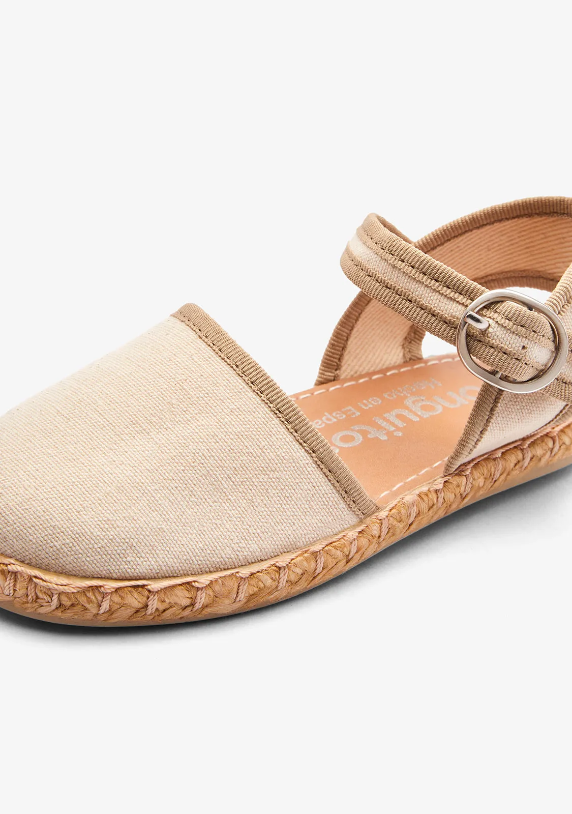 Beige Maltinto Buckle Espadrilles