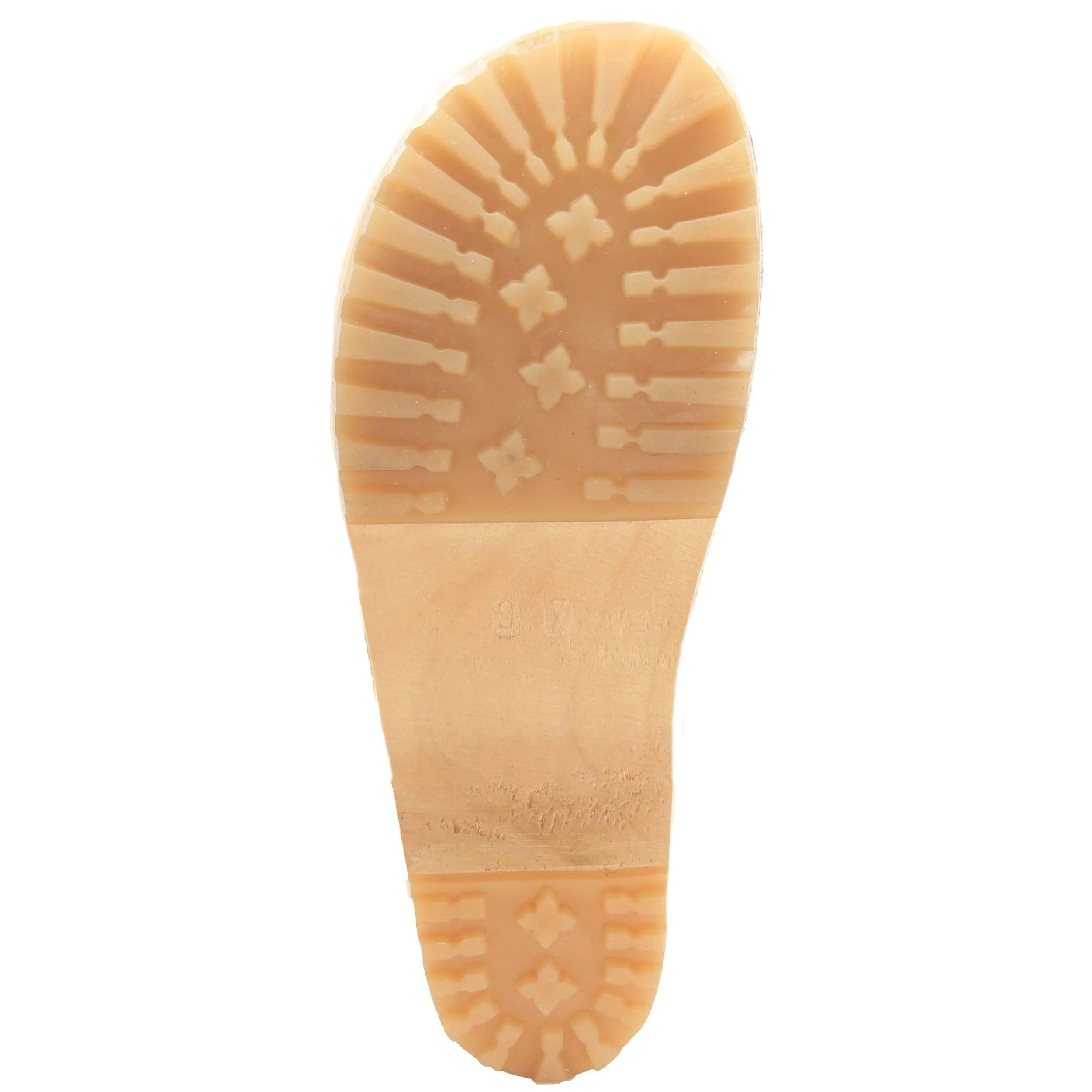 BJORK Safari Wood Open Back Brown Cow Leather Clogs - CLOSEOUT