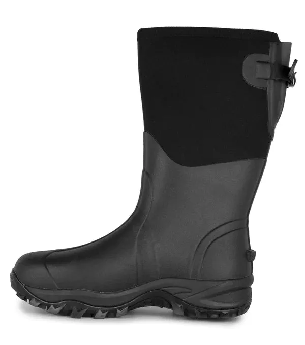 Boots - Acton Sportsman, Black 14’’ Insulated Rubber & Neoprene Rain Boots, A3995
