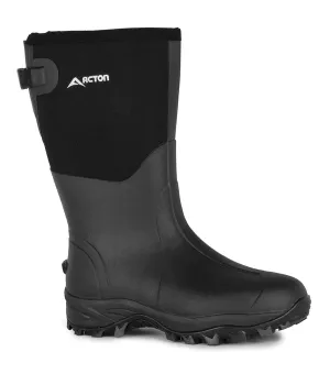 Boots - Acton Sportsman, Black 14’’ Insulated Rubber & Neoprene Rain Boots, A3995