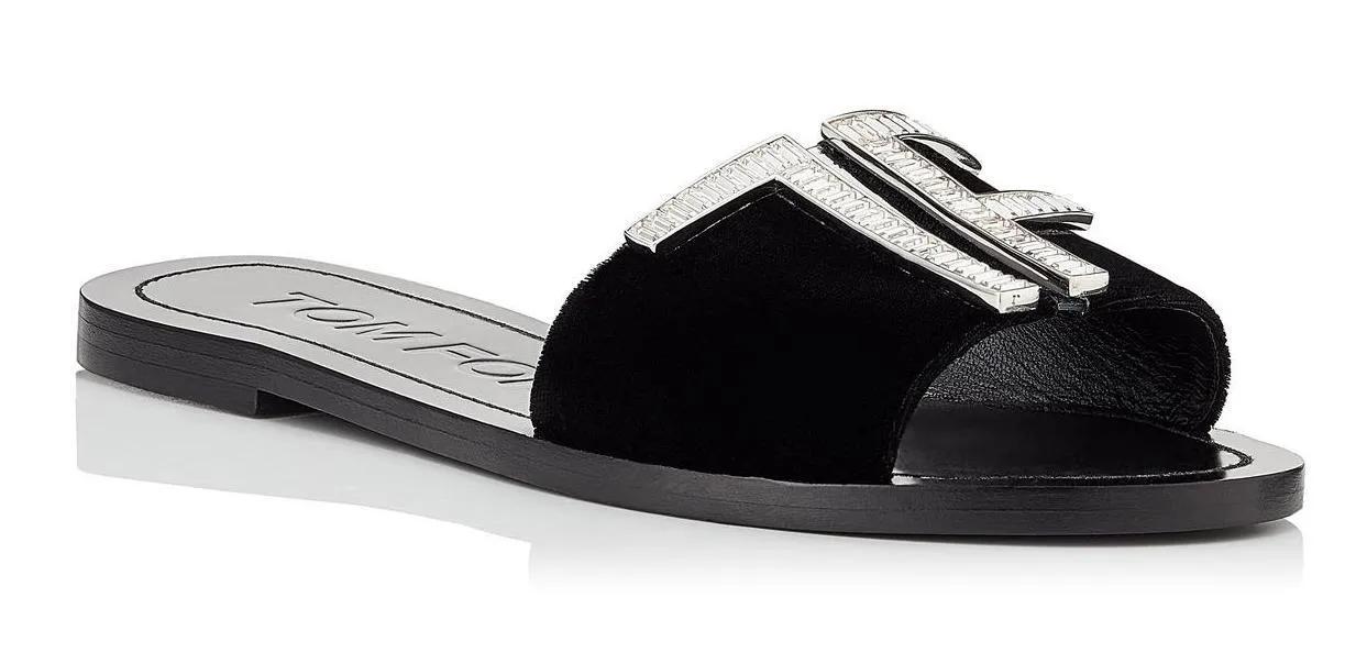 Crystal TF Flat Sandals