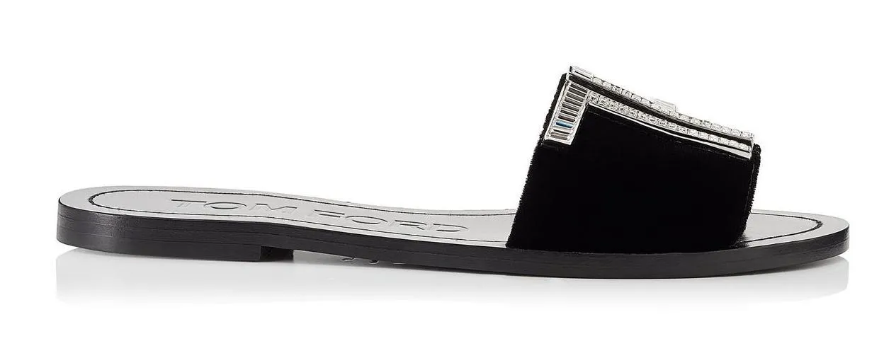 Crystal TF Flat Sandals
