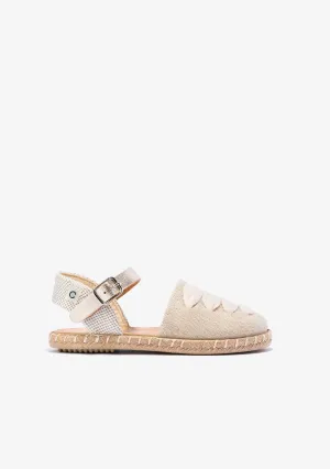 Girl's Platinum Straps Espadrilles