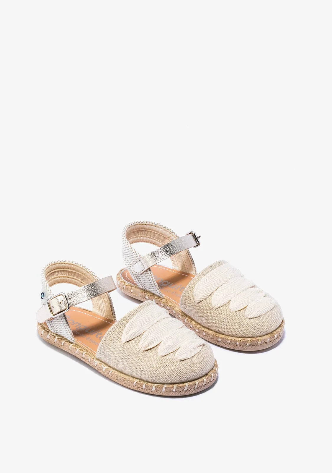Girl's Platinum Straps Espadrilles
