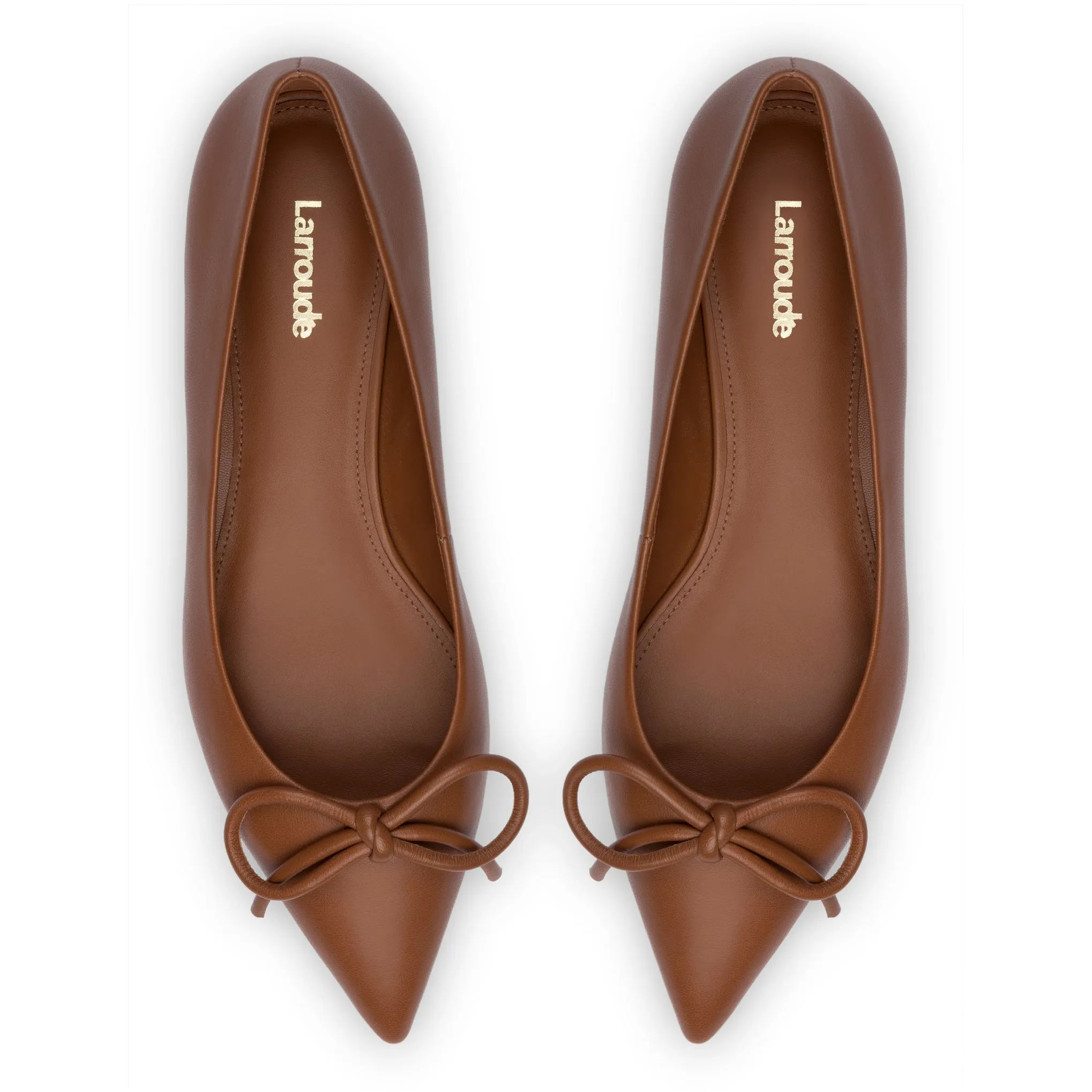 Lee Flat In Caramel Leather