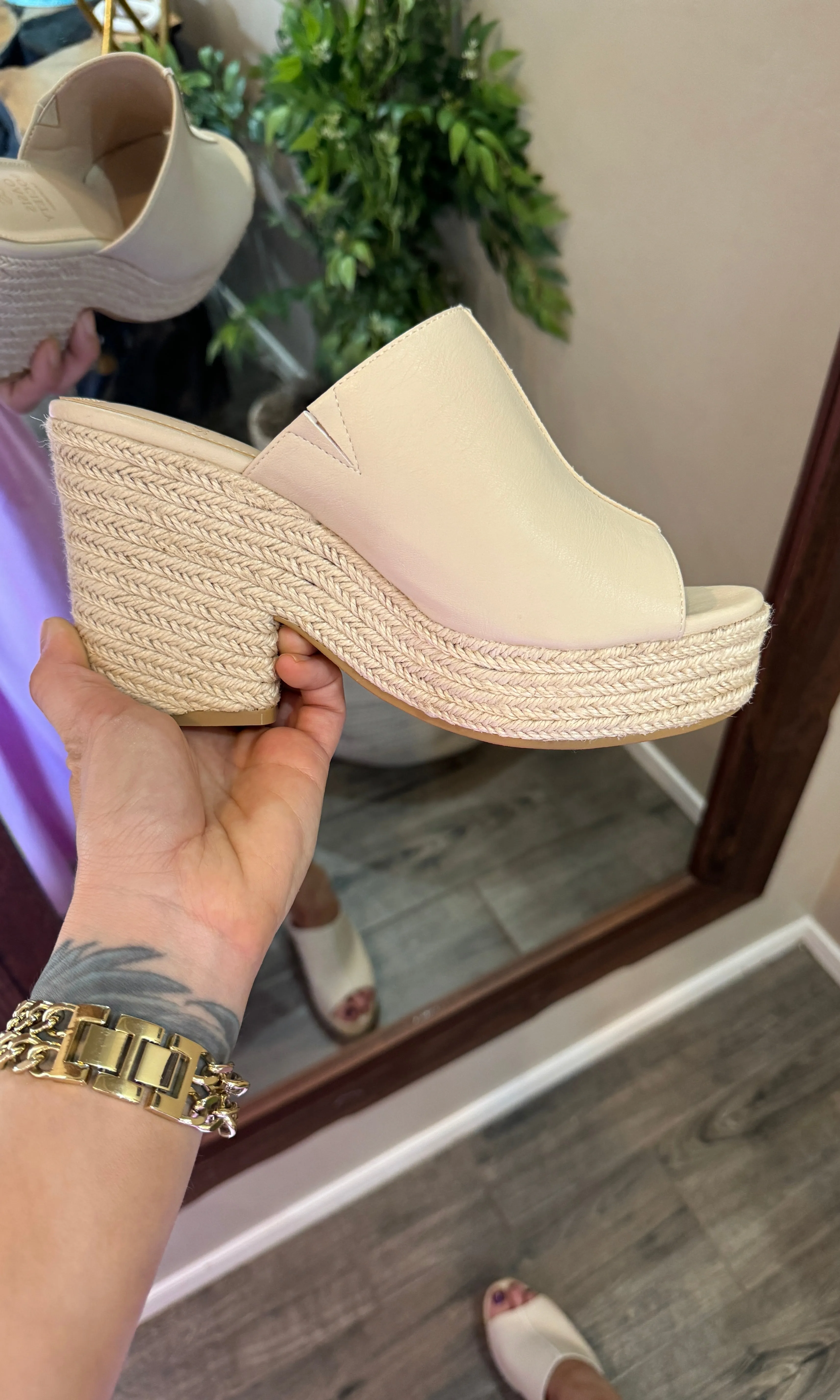 Mel- Espadrille Platform Slide