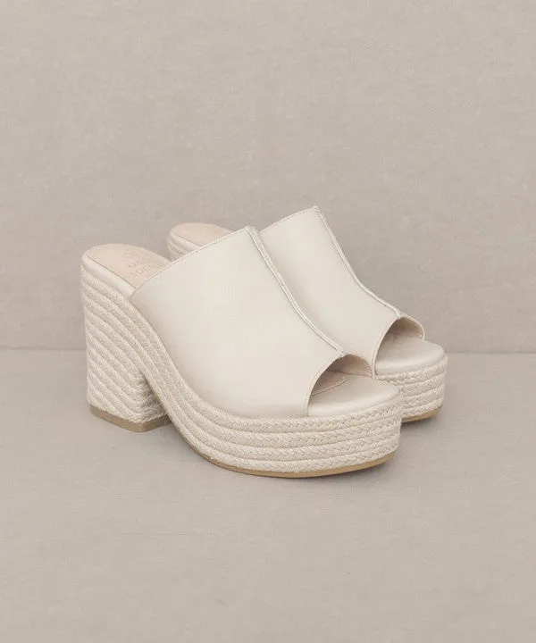 Mel- Espadrille Platform Slide