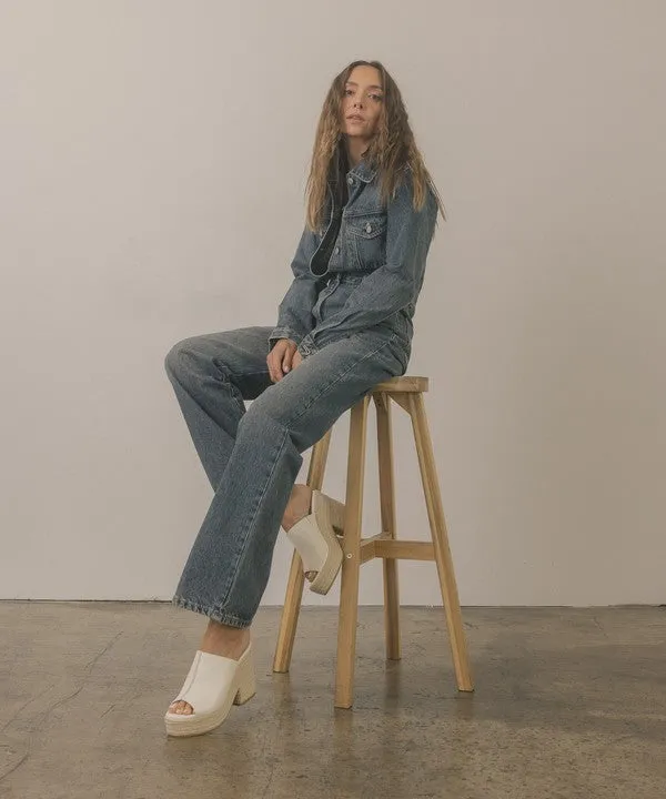 Mel- Espadrille Platform Slide