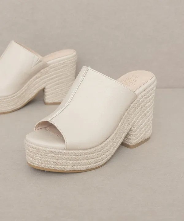 Mel- Espadrille Platform Slide