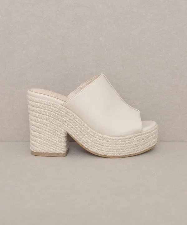 Mel- Espadrille Platform Slide
