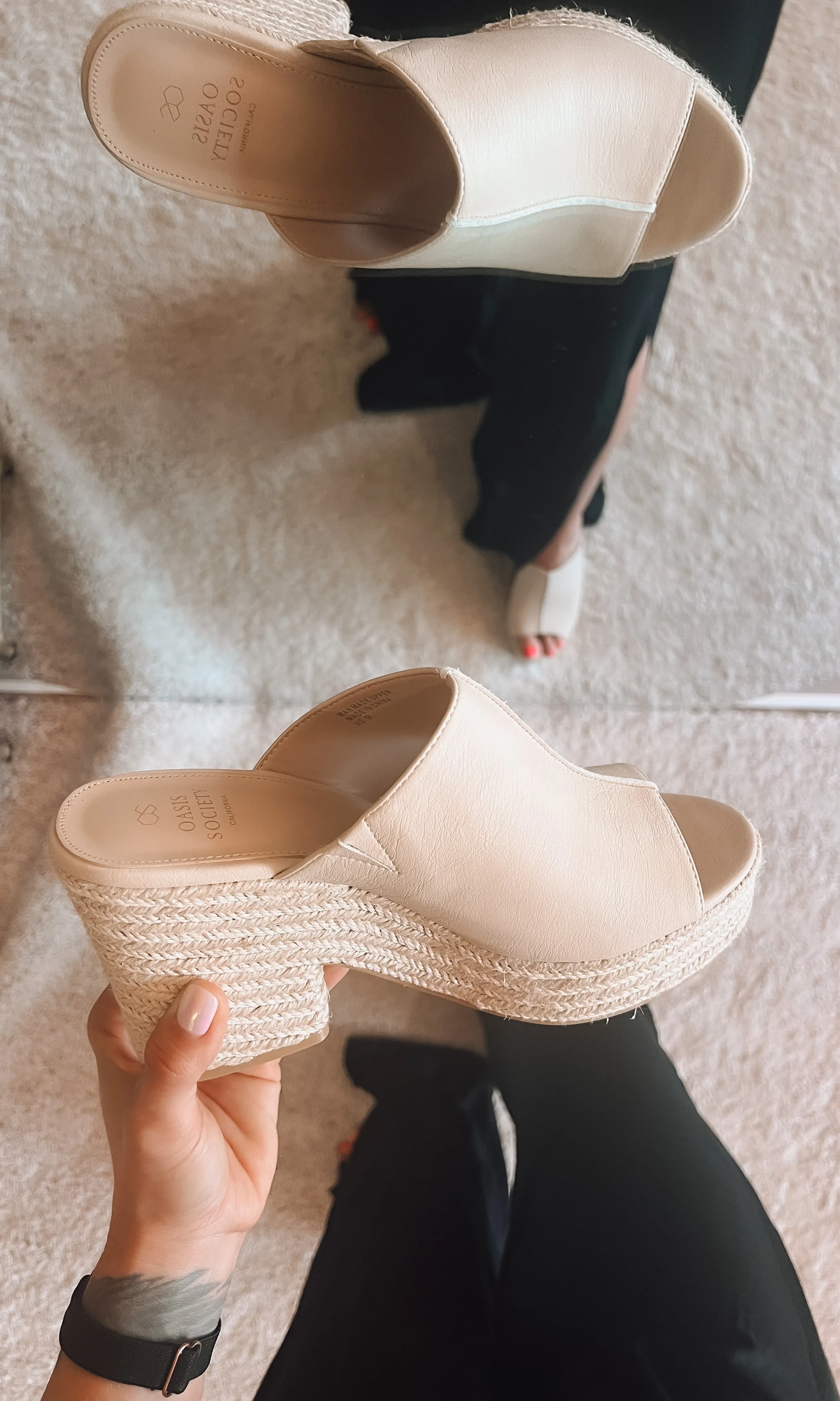 Mel- Espadrille Platform Slide