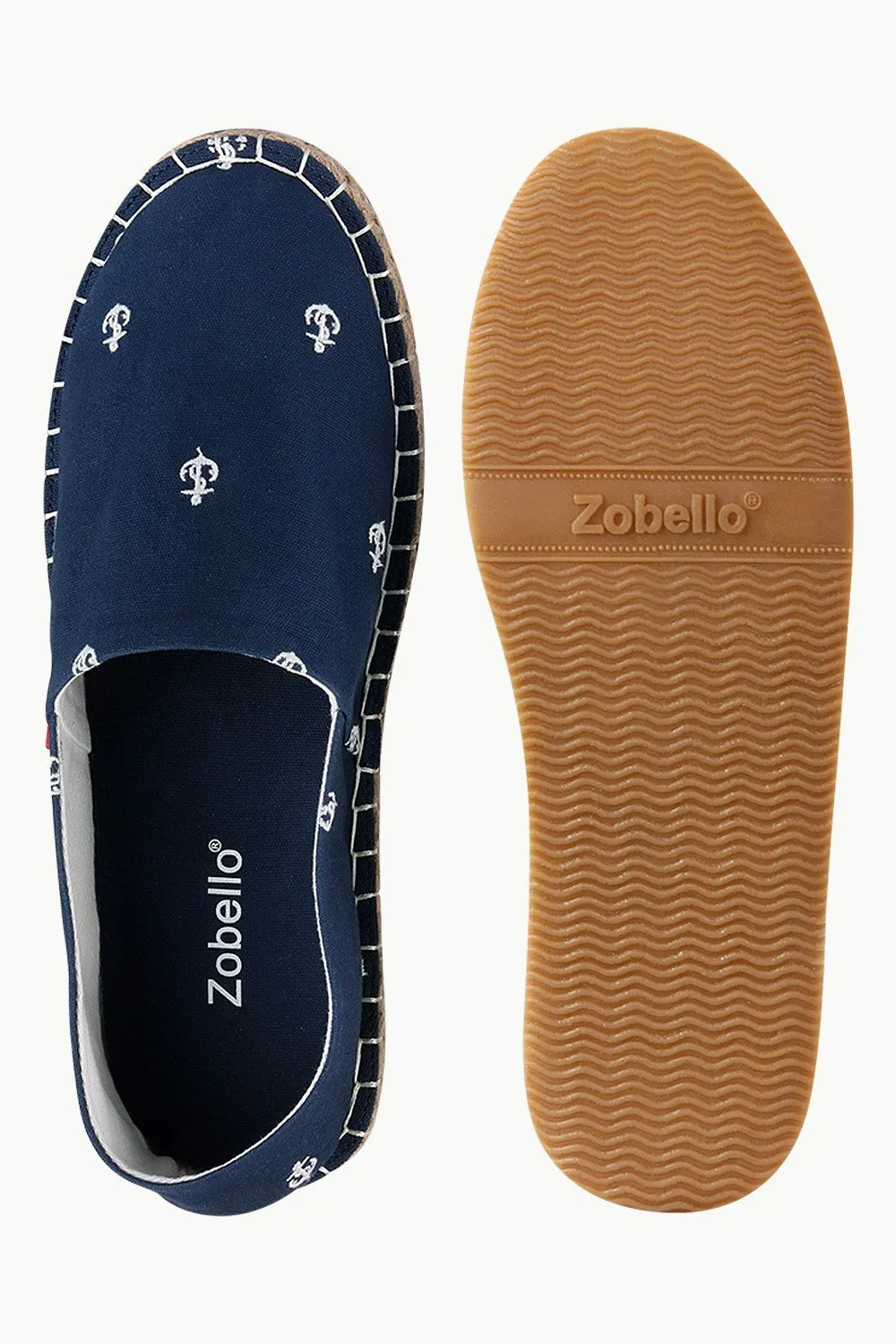 Mens Anchor Embroidered Espadrilles