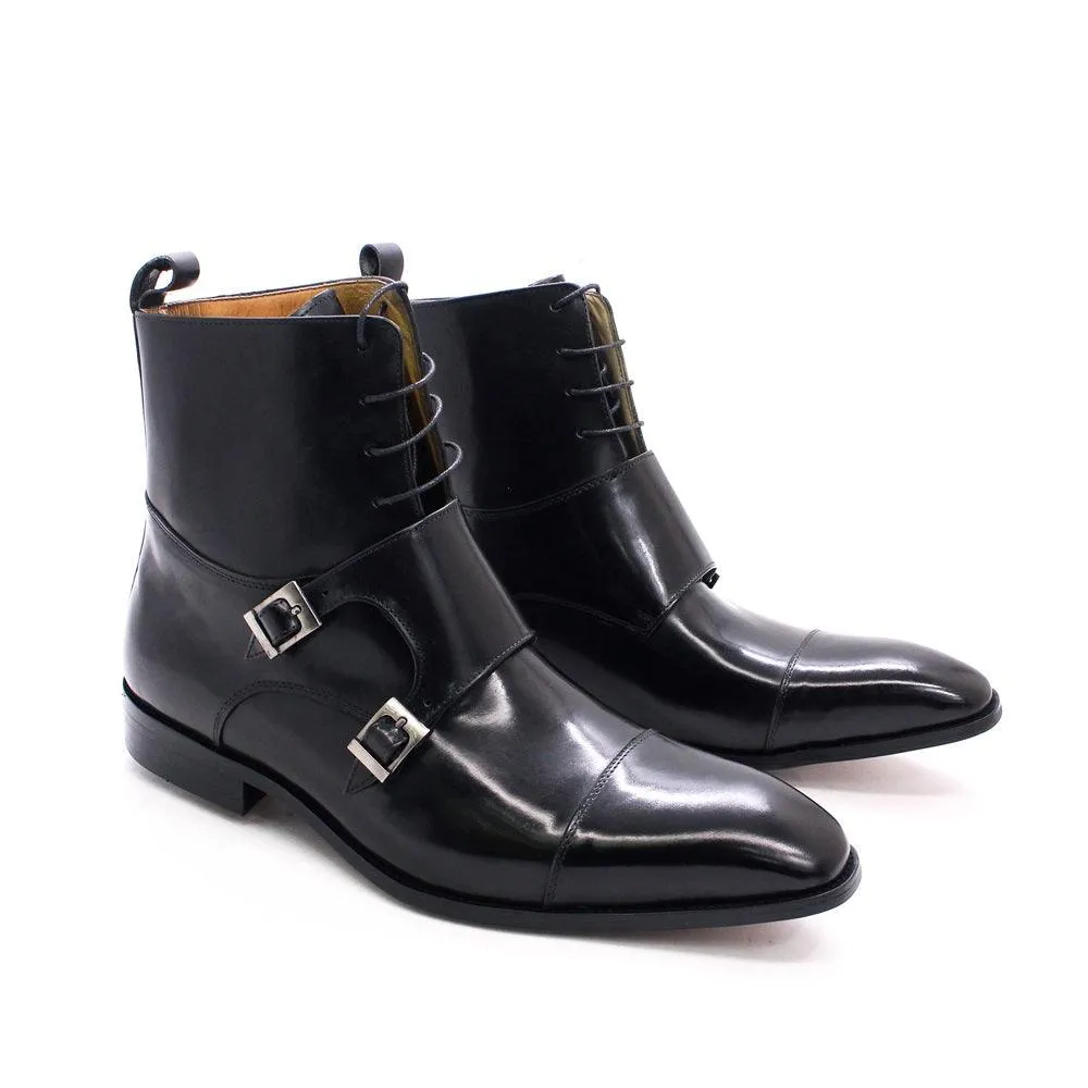 Men's British Genuine Calfskin Leather Cowboy Boots