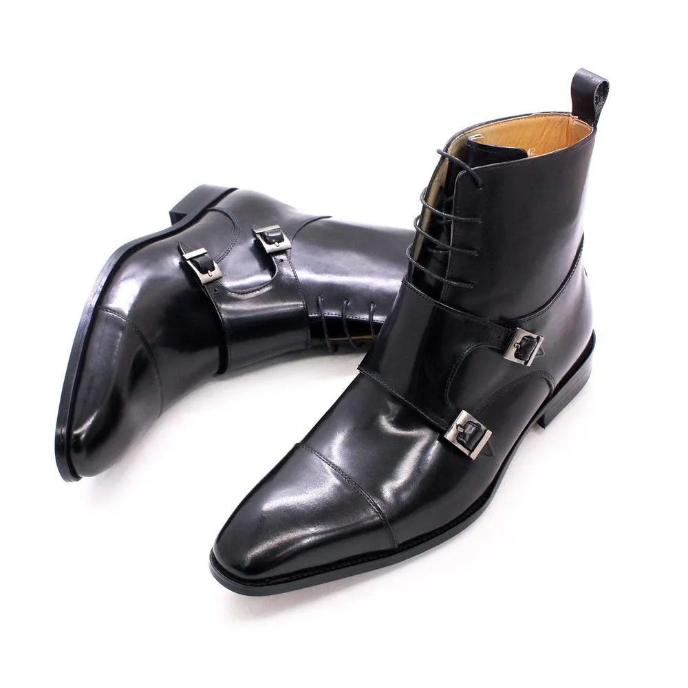 Men's British Genuine Calfskin Leather Cowboy Boots
