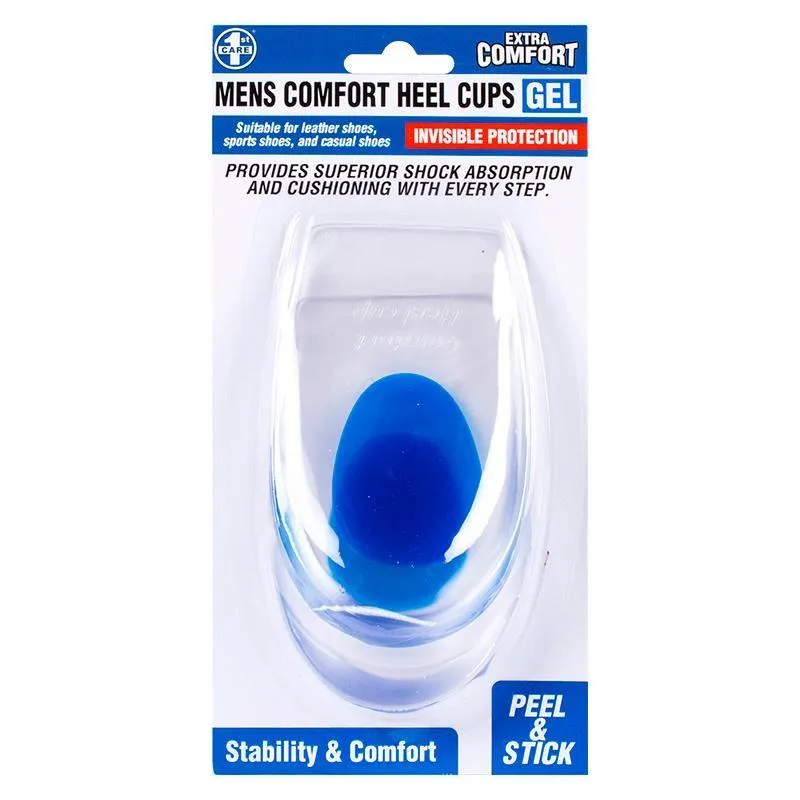 Pair of Mens Gel Comfort Heel Cups