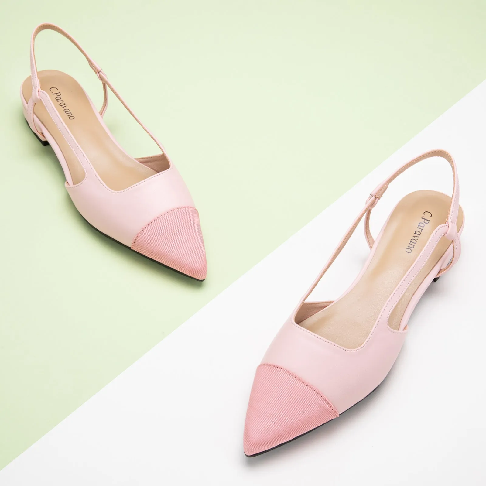 Pointed Toe Elegant Slingback Flats