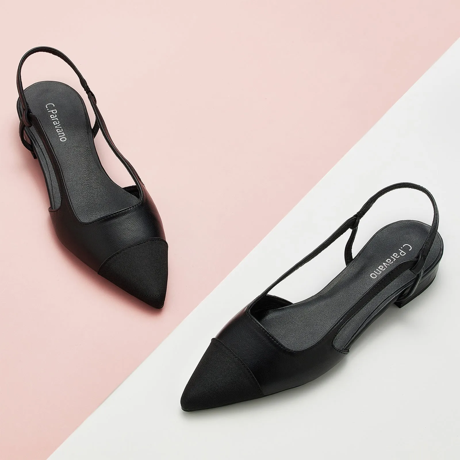 Pointed Toe Elegant Slingback Flats