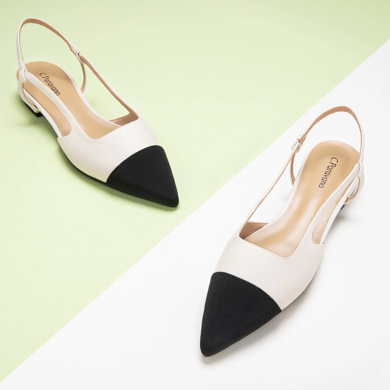 Pointed Toe Elegant Slingback Flats