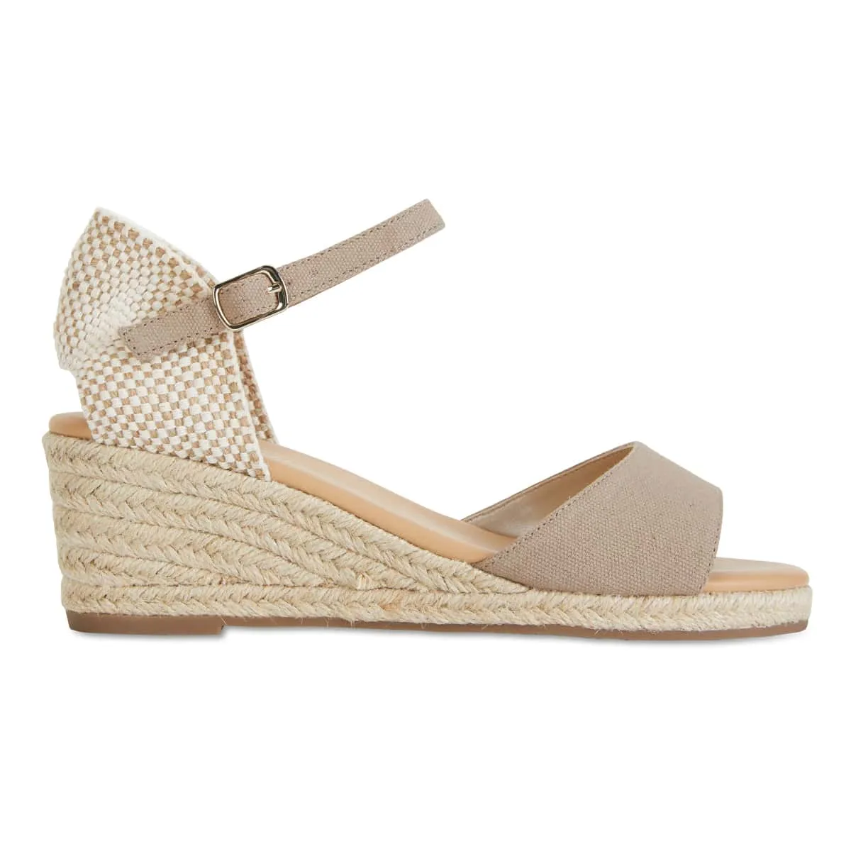 Safari Espadrille in Taupe Fabric