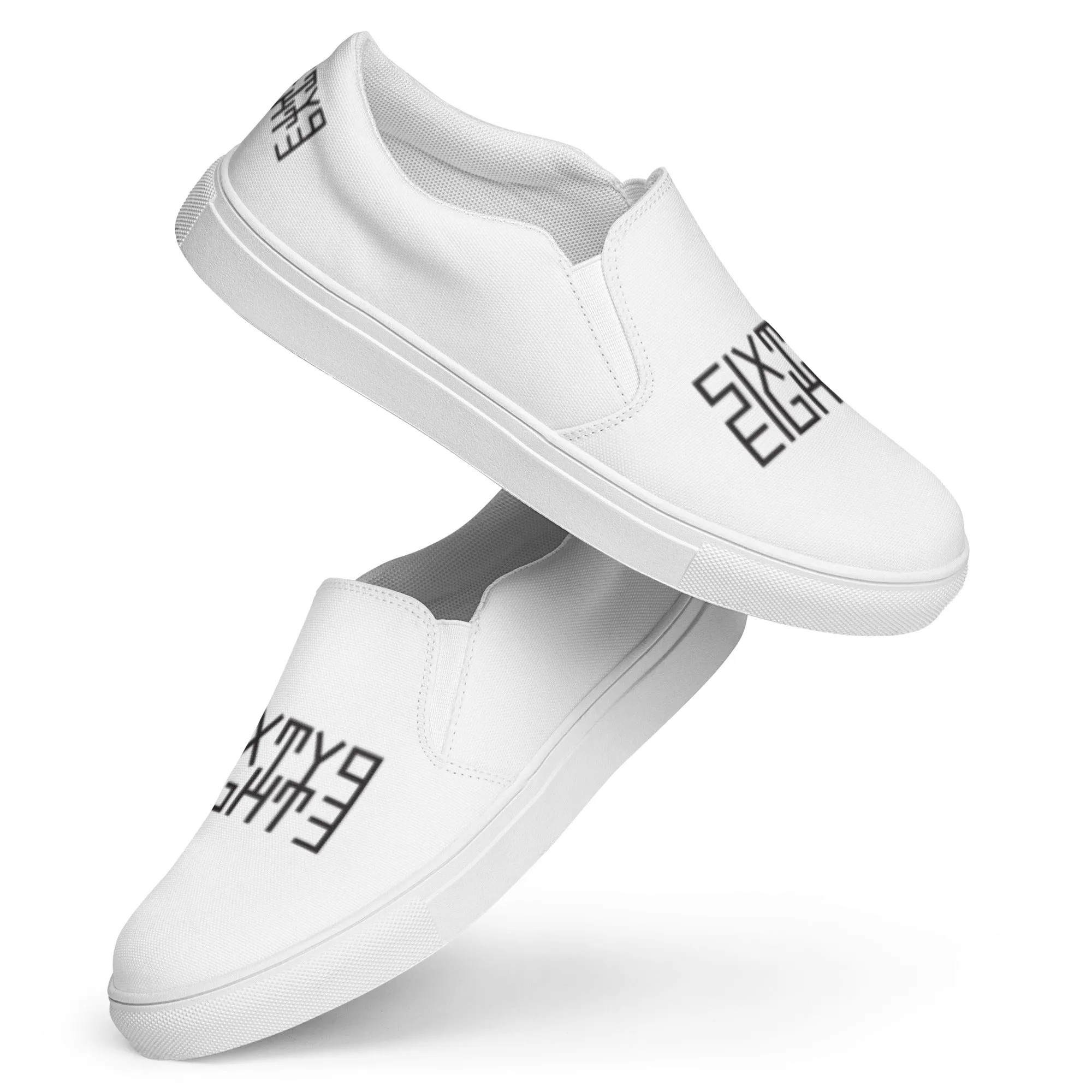 Sixty Eight 93 Logo Black & White Men’s Slip On Shoes