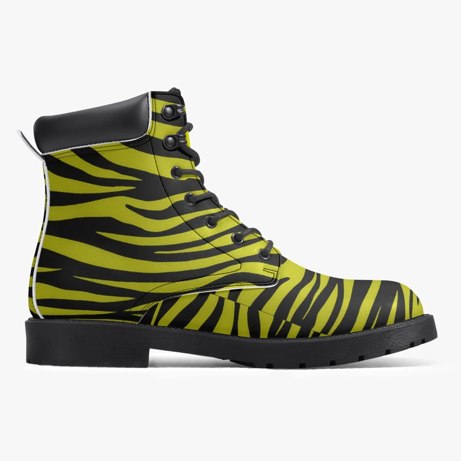 Sixty Eight 93 Logo White Zebra Black Lemonade Leather Boots