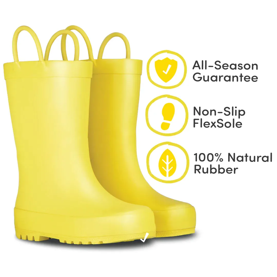 Sunshine Yellow Matte Rain Boots