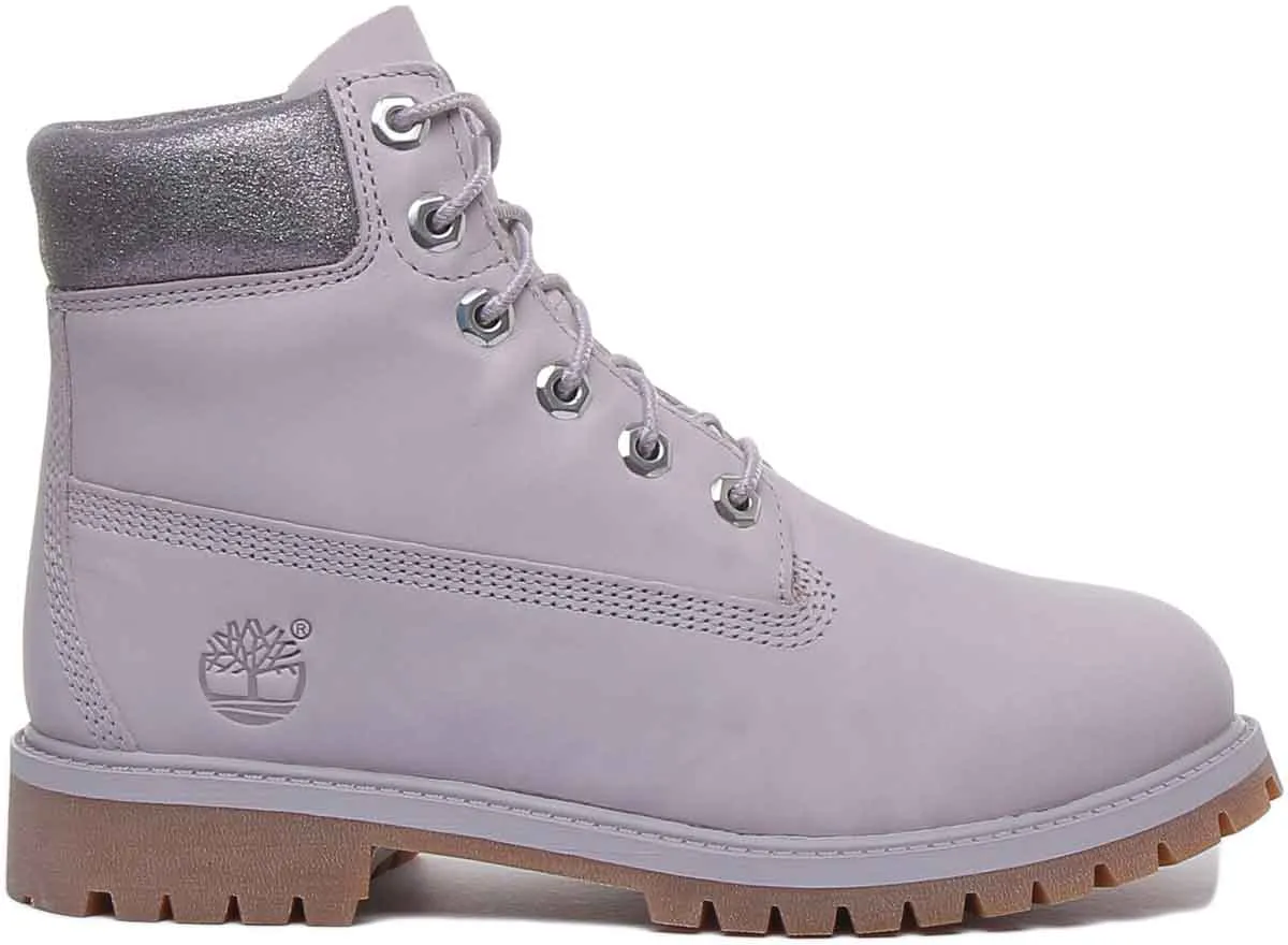 Timberland A295Q Premium 6 Inch Boot In Light Grey For Youth