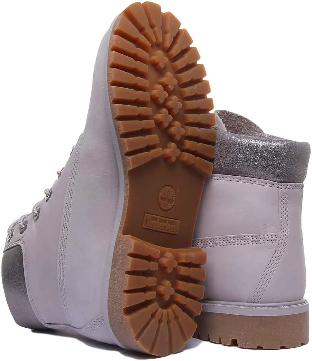 Timberland A295Q Premium 6 Inch Boot In Light Grey For Youth