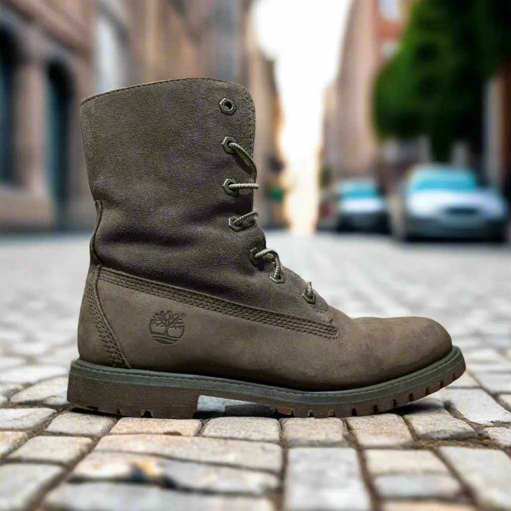 Timberland Leather Mid-Calf Combat Boots Size UK 6 / EU 39 / US 8