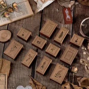 Traditional Chinese Herb Wooden Rubber Stamp