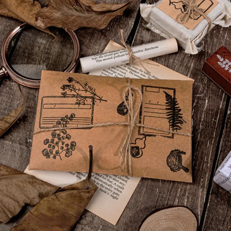 Traditional Chinese Herb Wooden Rubber Stamp
