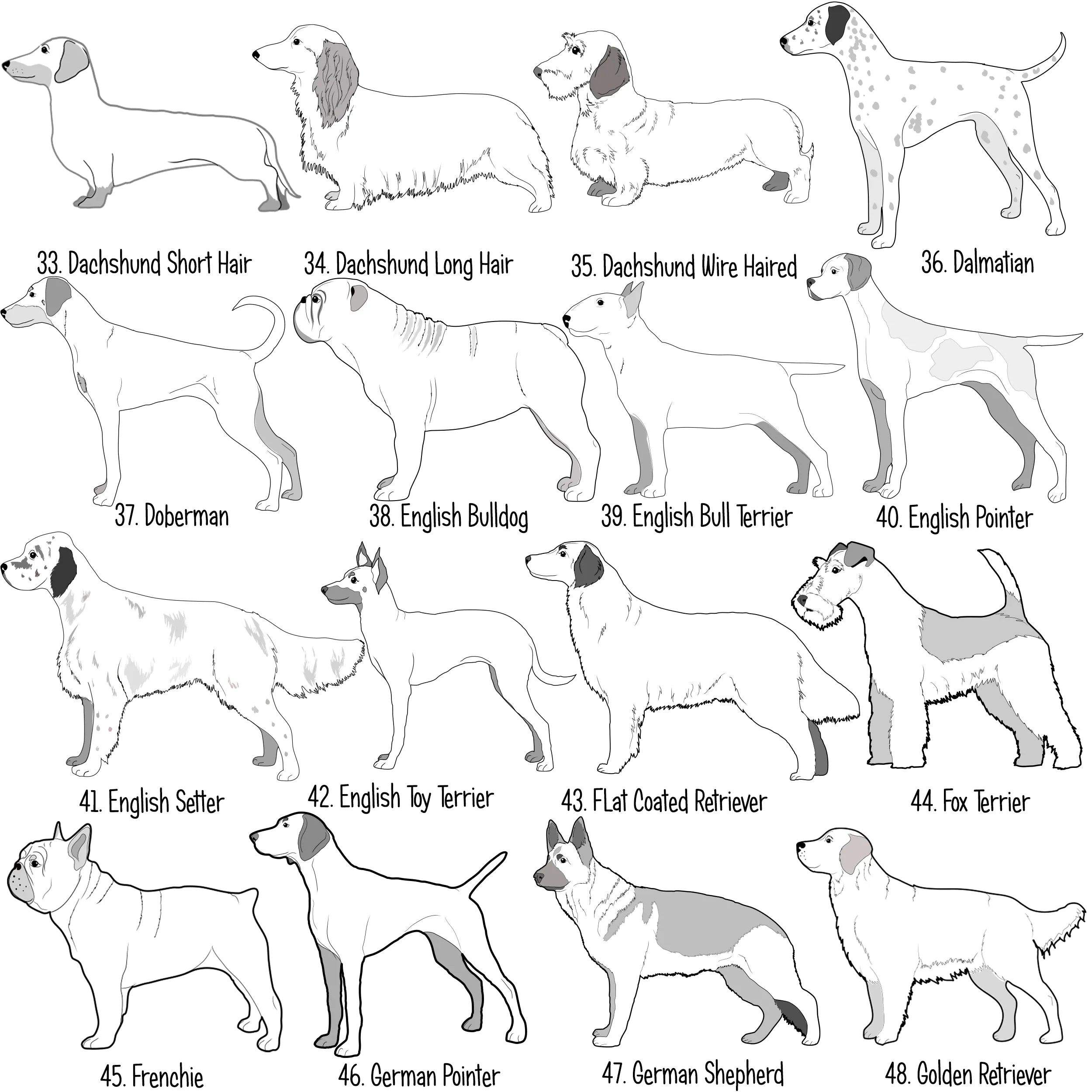 Traditional Wooden Dog Breed Christmas Decoration Personalised