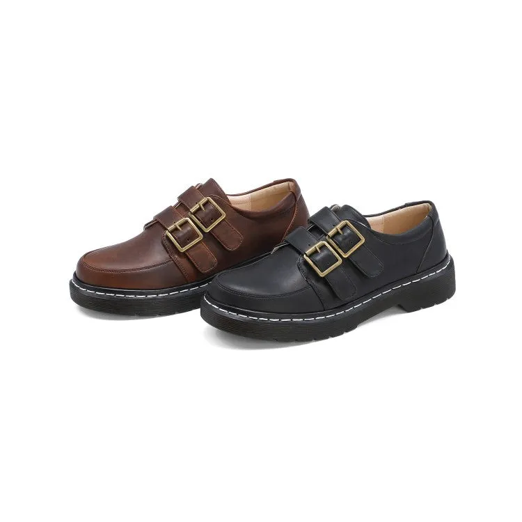 Women's Buckle Round Toe Flats Shoes