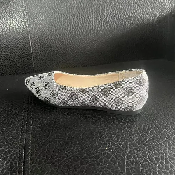 Women's Fashionable Soft Sole Pointed Toe Printed Flats 16668648S
