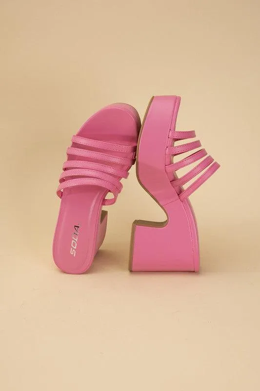 Womens Platform Mules Slides