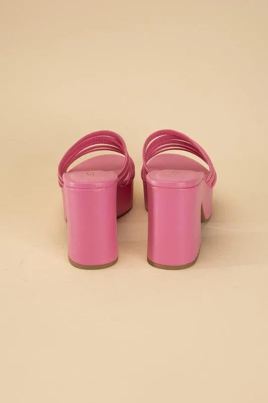 Womens Platform Mules Slides
