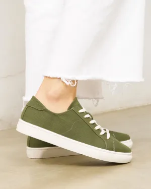 Womens_Sneakers_The Ibiza_Canvas Colors_Oliva Green
